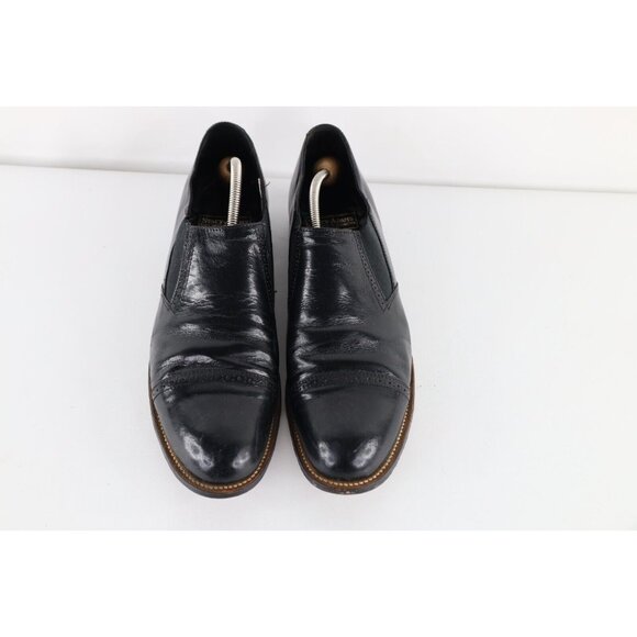 Vintage 70s Stacy Adams Mens 12 D Leather Brogue Toe Cap  display picture 1